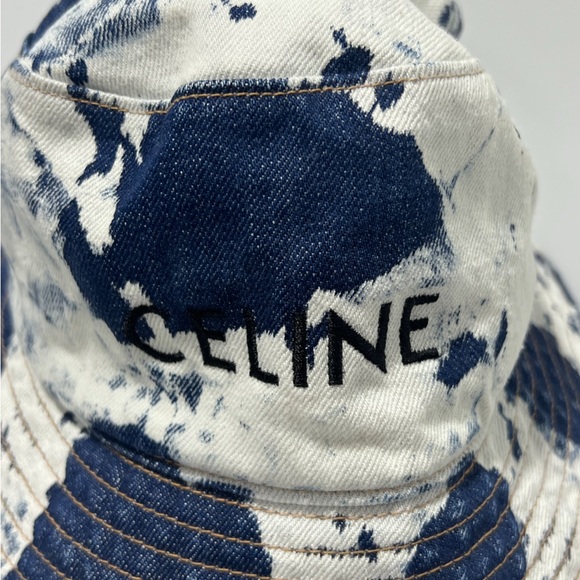 Celine Bucket Hat Bleached Blue Size Medium - Picture 2 of 7